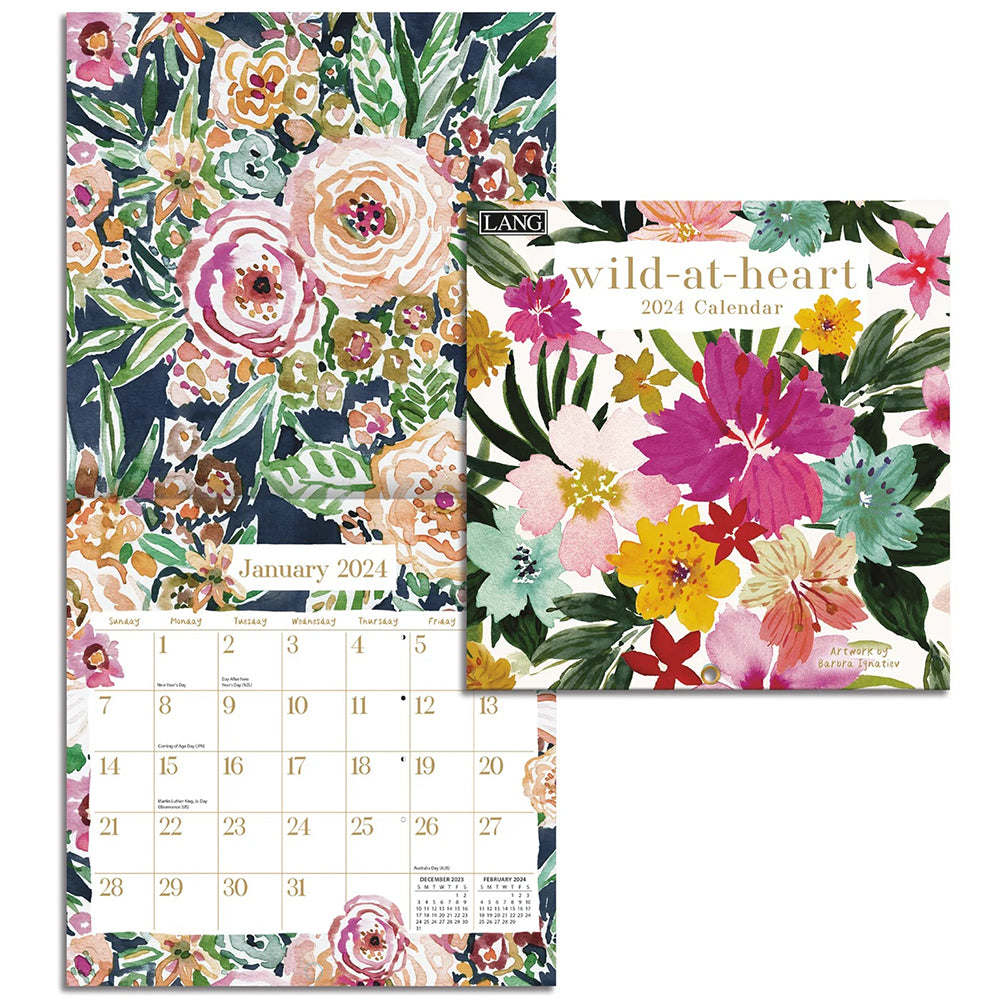 Wild at Heart 2024 Mini Wall Calendar