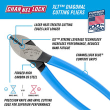 Channellock XLT 7 Inch Steel High Leverage Diagonal Cutting Pliers 337 25368