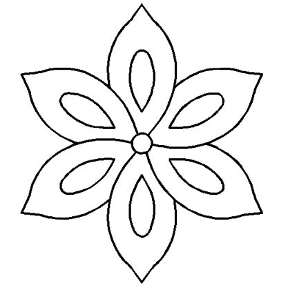 4" Flower Quilting Stencil 260