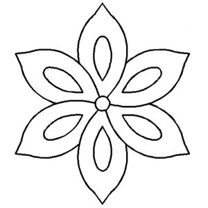 4" Flower Quilting Stencil 260