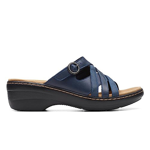 Side View of Navy Merliah Holly Sandal