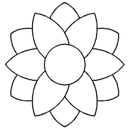 6.5" Flower Quilting Stencil 264