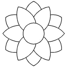 6.5" Flower Quilting Stencil 264