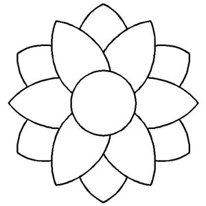 6.5" Flower Quilting Stencil 264