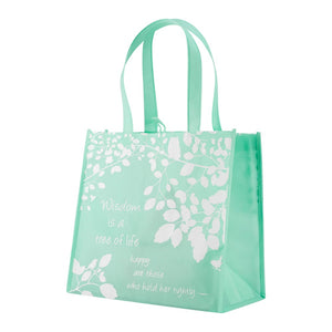 Teal Wisdom Is a Tree Eco Tote 25033
