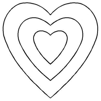 6.5" Nesting Hearts Quilting Stencil 269
