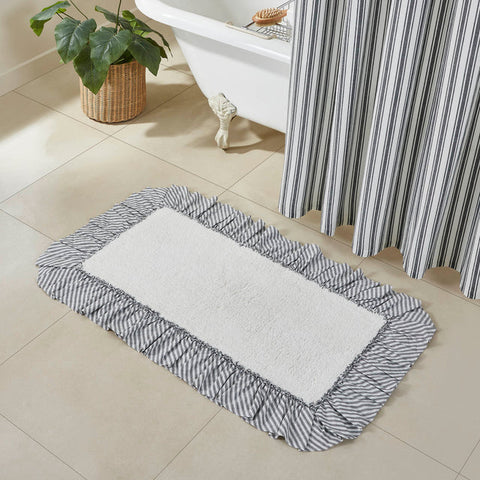 large, Sawyer Mill Black Bath Mat 835
