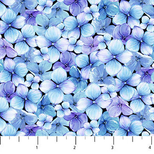 Rhapsody in Blue Collection Petals Cotton Fabric 27070