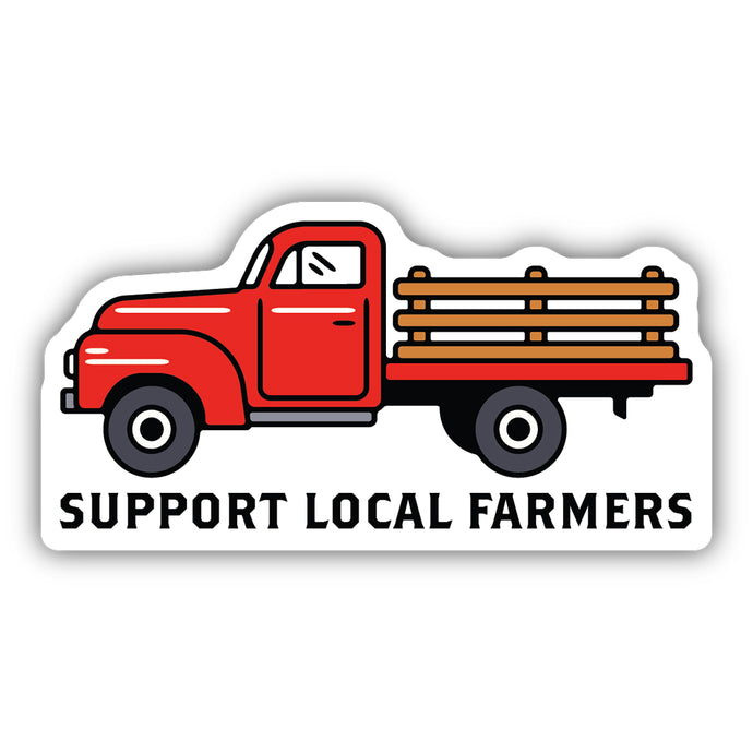Support Local Farmers Truck Sticker 2735-LSTK