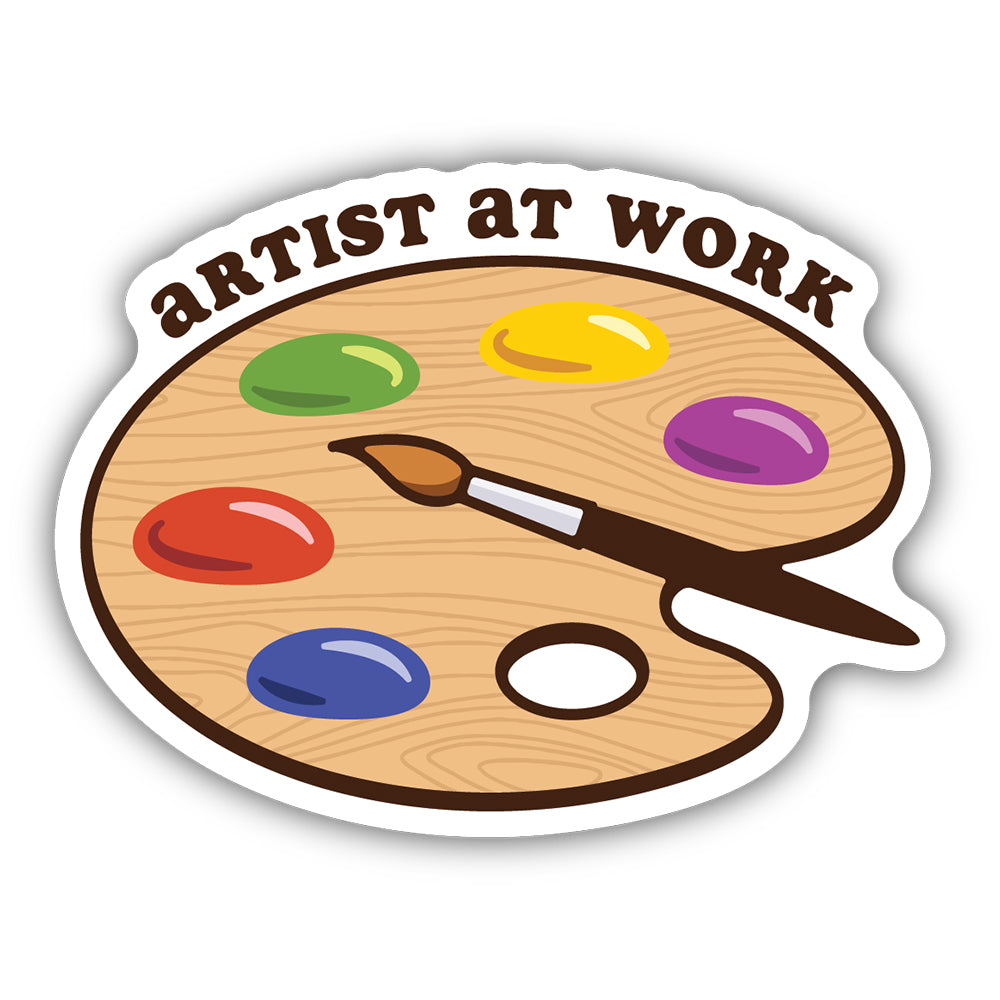 Artist at Work Paint Palette Sticker 2739-LSTK