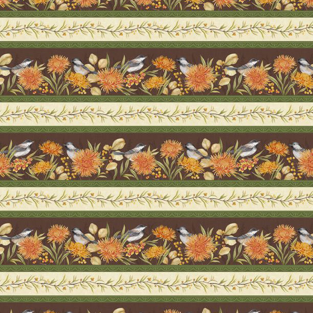 Chickadee Charm Collection Repeating Stripes Cotton Fabric 27724-728