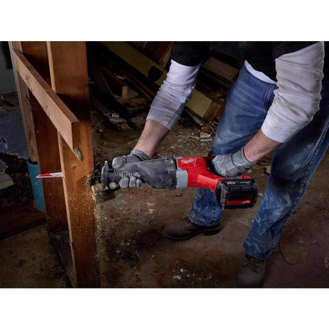 Using a Milwaukee M18 SAWZALL cordless reciprocating saw