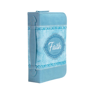 Pale Teal Faith Bible Cover 28360