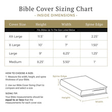 Bible Cover Sizing Chart