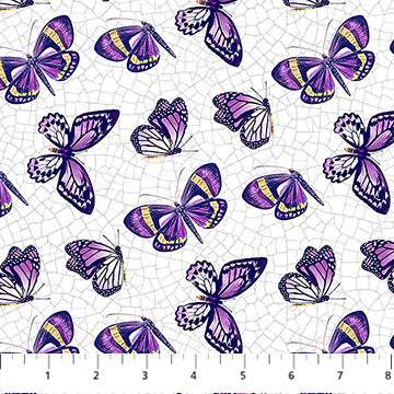 Tulip Garden Collection Butterflies Cotton Fabric 28497
