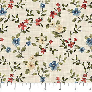 Farmhouse Sampler Collection Meandering Flowers Cotton Fabric 28604
