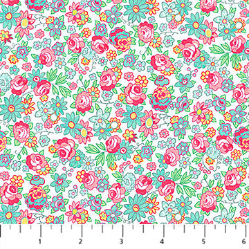 Quilting in Bloom Collection Small Floral Cotton Fabric 28833-10
