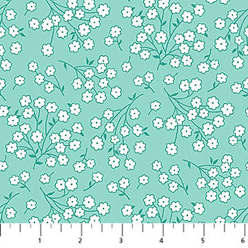 Quilting in Bloom Collection White Flowers Cotton Fabric 28838-64