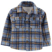 Toddler Boys' Blue & Brown Plaid Shacket 2Q310310
