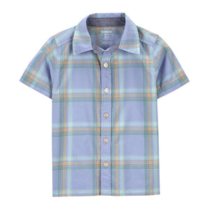 Toddler Boys' Plaid Button-Front Shirt 2Q440210