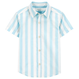 Boys' Striped Button-Down Shirt 2Q506310