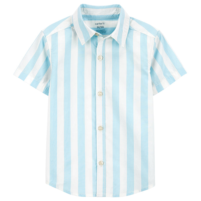 Boys' Striped Button-Down Shirt 2Q506310