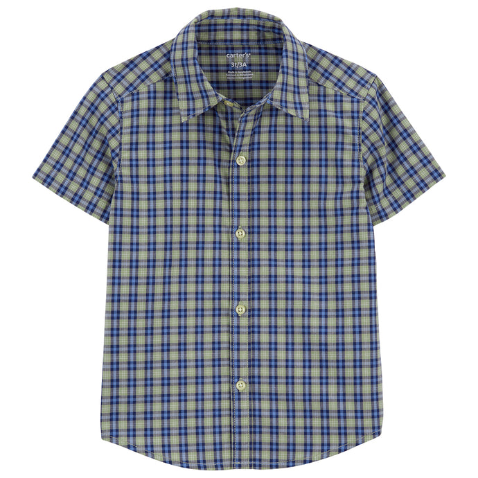 Boys' Plaid Button-Down Shirt 2Q513510