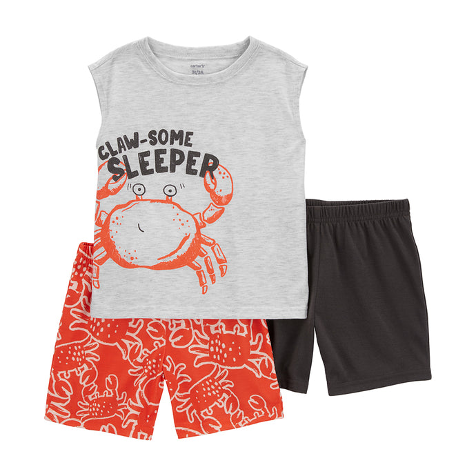 Toddler Boys' 3-Piece Crab Pajamas 2Q526610