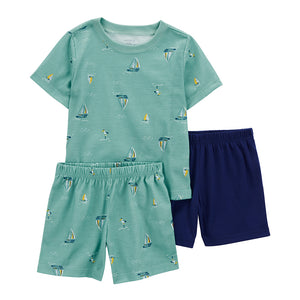 Toddler Boys' 3-Piece Sailboat Pajamas 2Q526910