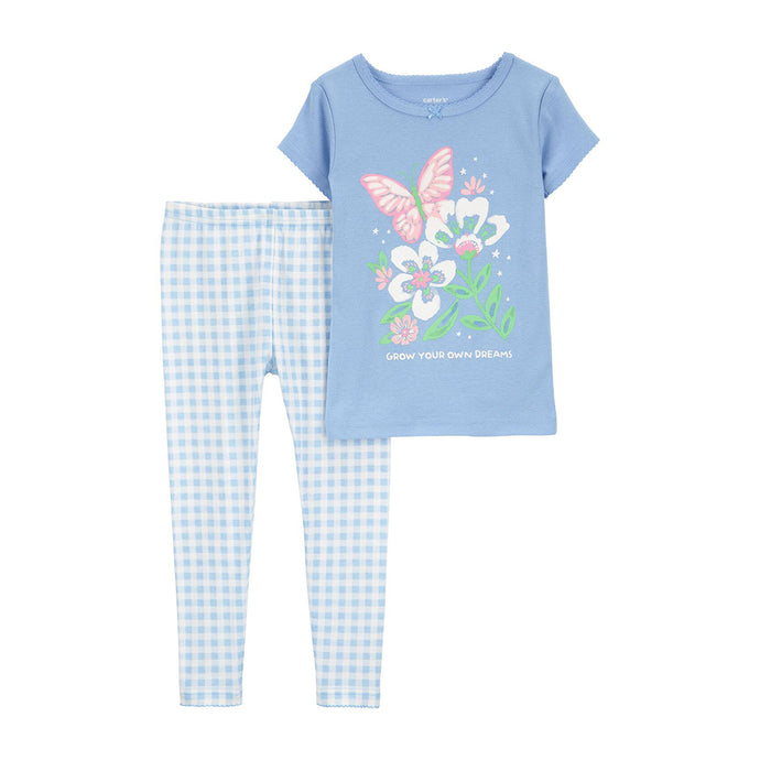 Toddler Girls' 2-Piece Butterfly Cotton Pajamas 2R167110