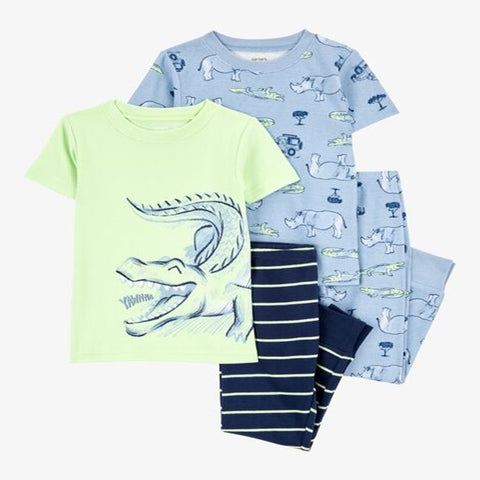 Toddler Boy 4-Piece Alligator Cotton Pajamas 2S380510-969