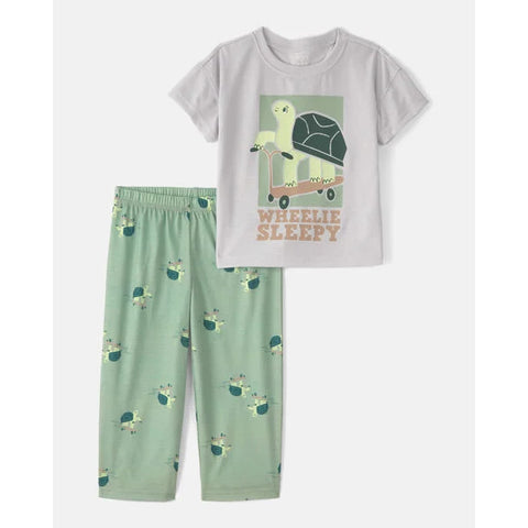 Boys' Turtle Loose Fit 2-Piece Pajama Set 2U609810