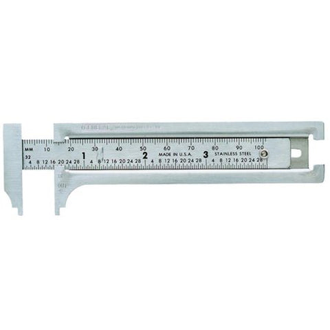 3-Inch English and Metric Pocket Sliding Bar Caliper