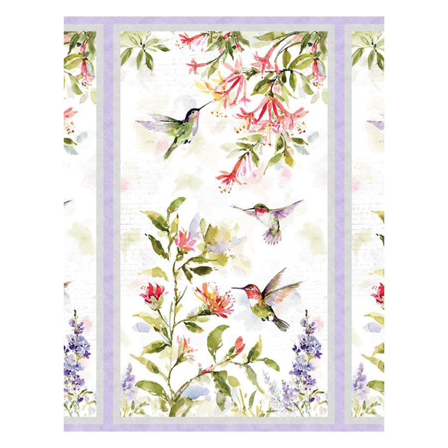 Wilmington Prints Hummingbird Floral Collection Fabric Panel 3023-39826 ...