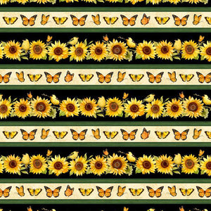 Sunflower Splendor Collection Repeating Stripes Cotton Fabric 83325-957