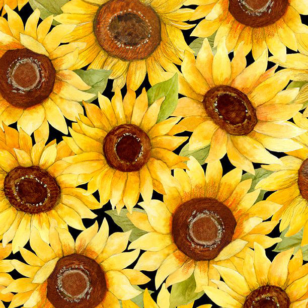 Sunflower Splendor Collection Packed Sunflowers Cotton Fabric 83326-952