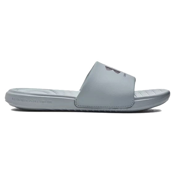 Harbor Blue & Metallic Downpour Gray Men's UA Ansa Fixed Slides 3023761-404