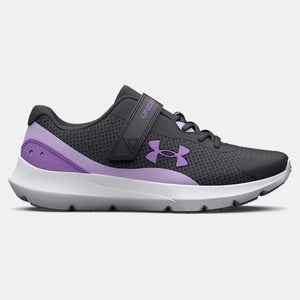 Jet Gray, Nebula Purple Girls' Surge 3 Running Shoes 302501-102