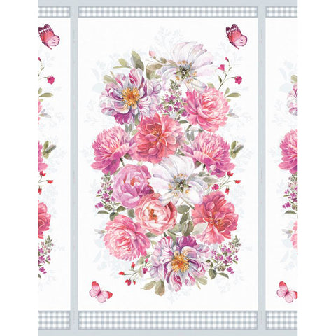 Wilmington Prints Blush Garden Cotton Fabric Collection Panel 3041-17771-193
