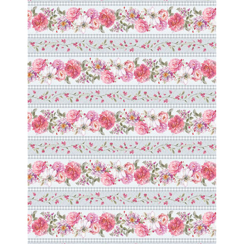 Wilmington Prints Blush Garden Cotton Fabric Collection Garden Stripe 3041-17772-913