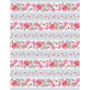 Wilmington Prints Blush Garden Cotton Fabric Collection Garden Stripe 3041-17772-913