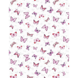 Wilmington Prints Blush Garden Cotton Fabric Collection Butterfly Toss Print 3041-17777 