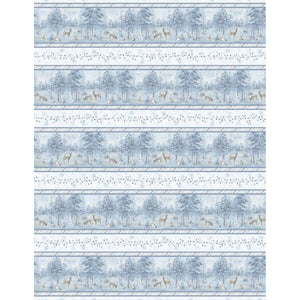 Wilmington Prints Woodland Frost Collection Cotton Stripe Fabric 3041-17782-419