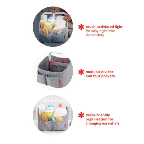 Nursery Style Light-Up Diaper Caddy