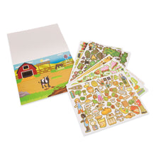 resuable farm sticker pad set