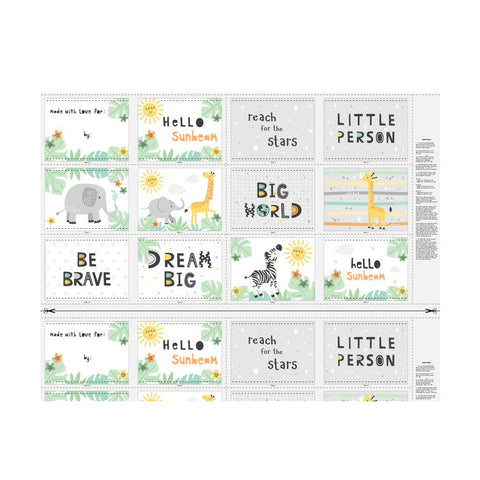 Hello Sunbeam Collection Book Panel Cotton Fabric 24500-917