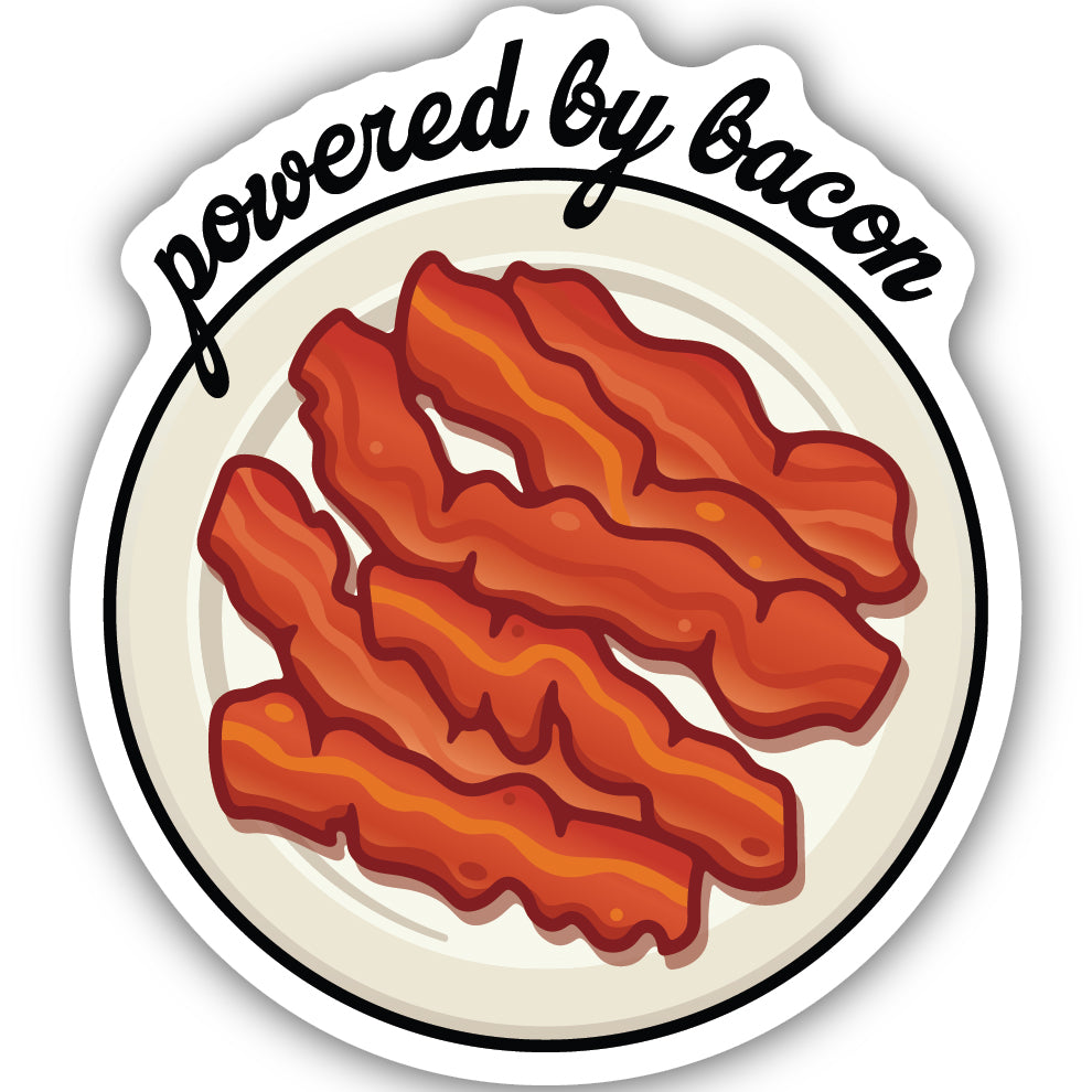 Powered By Bacon Sticker 3063-LSTK