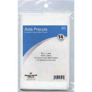 White Aida Cloth 14-Count Gold Quality