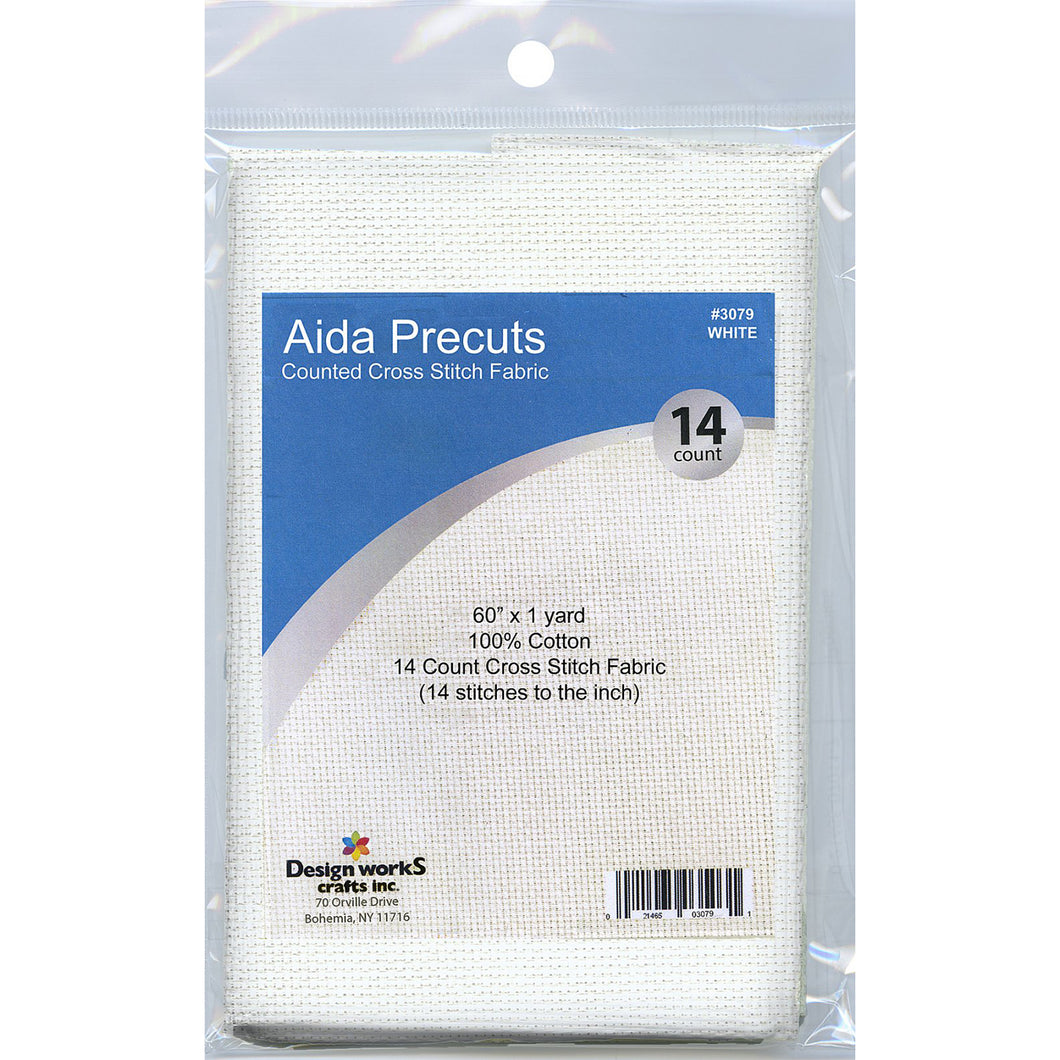 White Aida Cloth 14-Count Gold Quality