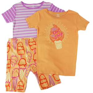 Girls' Orange Ice Cream Pajama Set 3O836610